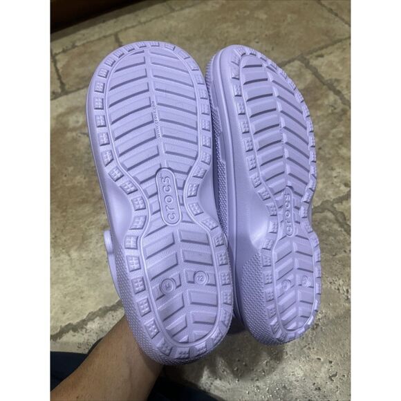 New‎ CROCS Mens 12 CLASSIC LINED CLOG 203591-50P LAVENDER UNISEX - Picture 3 of 4